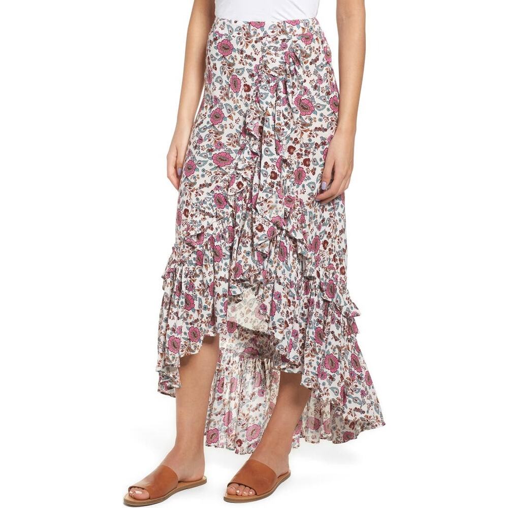 Raga Summer Bloom Floral High Low Midi Skirt Size S NWT